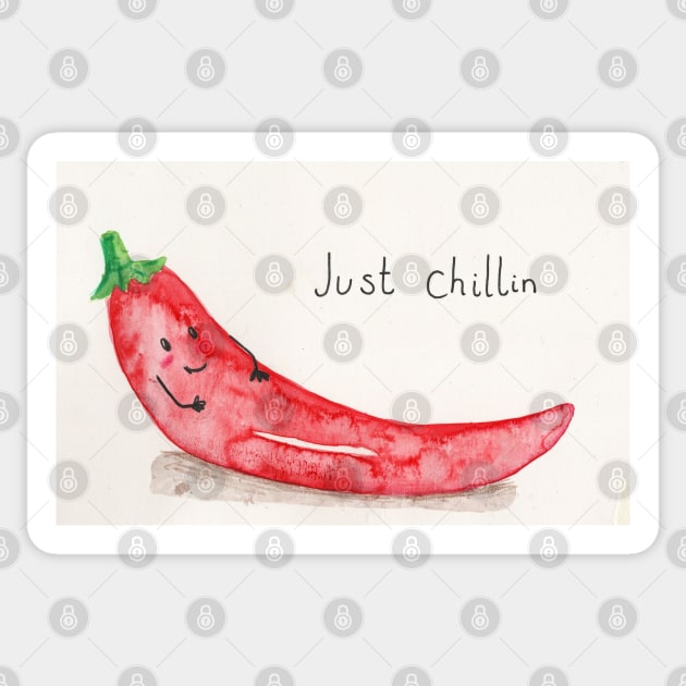 Just chillin Sticker by Charlotsart